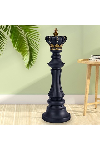 Yaozixa Resin Simülasyon Satranç Figürü: Kral, Kraliçe Ve At Desenli Ev Dekorasyonu - Sanatsal Ev Ve Mağaza Açık Art Köşe Takımı
