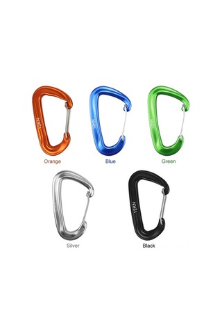 Pazly 6 Adet 12kn Kapalı Kilitli Karabina Seti - Kamp, Yürüyüş, Tekne İçin Çok Renkli - Dayanıklı Alüminyum, Pratik Kullanım Çok Renkli