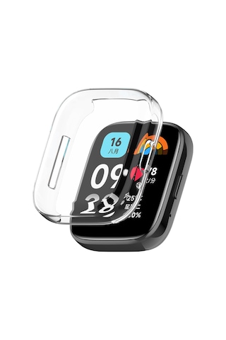 Forzacase Xiaomi Redmi Watch 3 Active İle Uyumlu Önü Kapalı Ekran Korumalı Silikon Kılıf - Fc256 Şeffaf