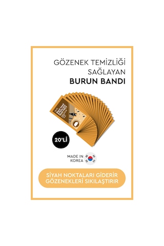 Mjcare Nose Patch - Siyah Nokta Ve Gözenek İçin Temizleyici Burun Bandı 20'li