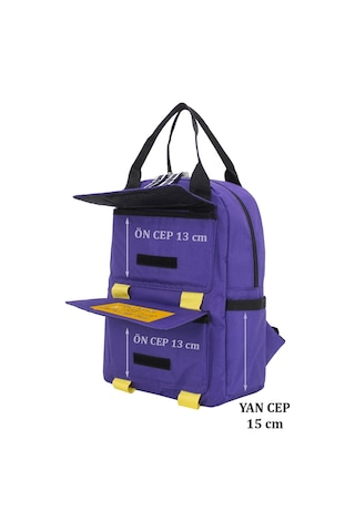 Case Club Kadın Çantası Yandan Cepli Su Geçirmmez Kumaş Mor