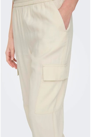 Only Kadın Onlarıs Beli Ve Paçası Lastikli Cepli Yüksek Bel Kargo Pantolon 15245364 Krem