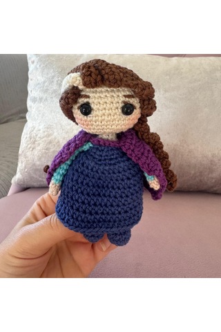 Mini Anna Amigurumi Oyuncak Bebek 11 Cm 002