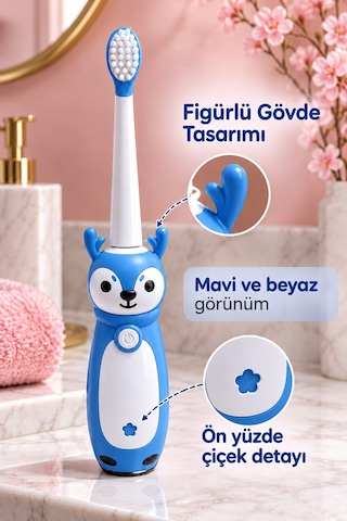 Çocuk Elektrikli Diş Fırçası Mavi Tkndy-bsva4969