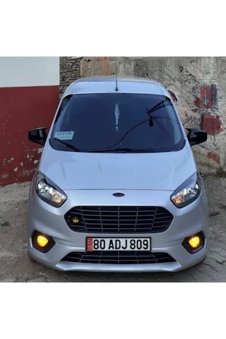 Ford Courier 2018-2021 Uyumlu Batman Yarasa Ayna Kapağı Piano Black Abs Plastikk