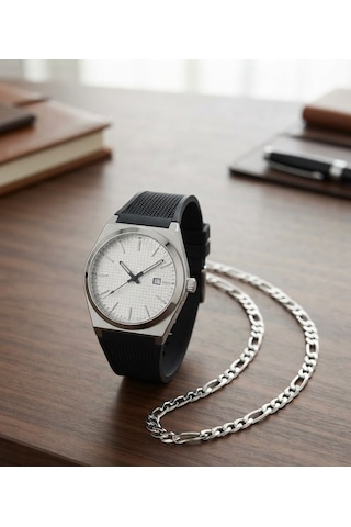 Takvimli Erkek Kol Saati Bileklik Hediyeli Siyah Silikon Kordon Analog Quartz Spor Erkek Saati Şık Günlük Klasik Modern Erkek Saati Np20 Çok Renkli 72376938