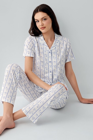 Arnetta Kadın Mavi Gömlek Pijama Takım Ar3619-s-v1 Mavi
