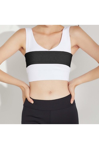 Suntek Egzersiz Yoga Koşu Için Göğüs Sıkıştırma Bandı Siyah-XL Siyah