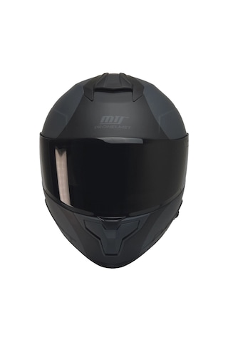Mts X340 Thunder Fullface Kask Camlı Mat Siyah Gri Kırmızı