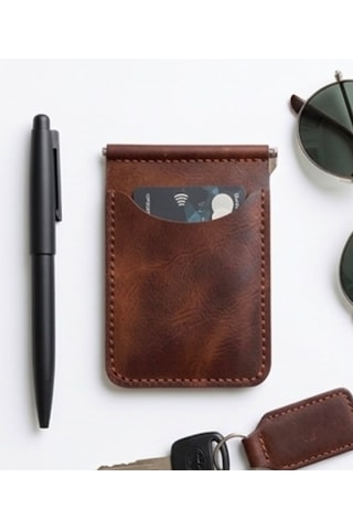 Parla Leather Cavana Hakiki Gerçek Deri Erkek Kadın Cüzdan Kartlık Taba Efektli