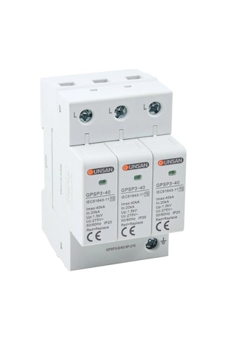Günsan Valta Parafudr 4 Kutup 3P+N 275 V Günsan Valta Parafudr 4 Kutup 3P+N 275 V