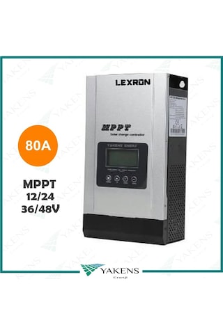Lexron 80 Amper Mppt 12/24/48V Solar Şarj Cihazı 80A 12/24/48 Volt Mppt Regülatör