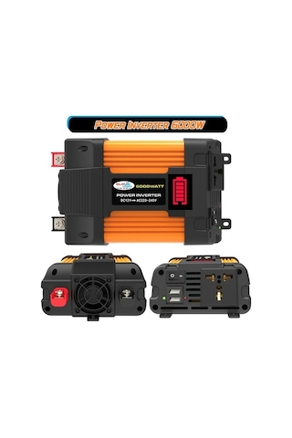 Besthome1 12v-220v 6000w Led Ekranlı Çift Usb Araç Güç Çevirici