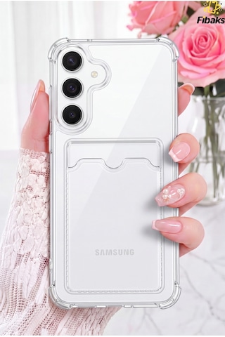 Fibaks Galaxy S25 Fe Uyumlu Kılıf Kamera Koruma Ve Köşe Korumalı Kartlıklı Cüzdanlı Darbe Emici Şeffaf Telefon Kapak Fibaks Galaxy S25 Fe Uyumlu Kılıf Kamera Koruma Ve Köşe Korumalı Kartlıklı Cüzdanlı Darbe Emici Şeffaf Telefon Kapak