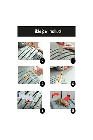 6 Parça Lastik Tamir Kiti - Otomobil, Motosiklet Ve Bisiklet İçin