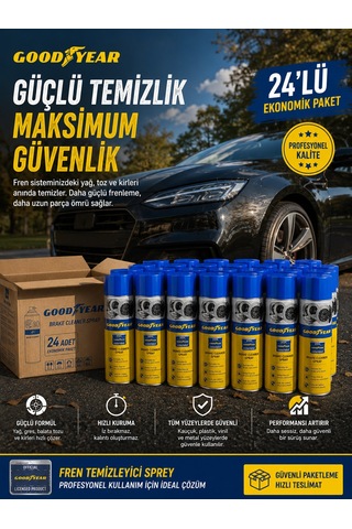 Goodyear 24'lü Set Fren Balata Temizleme Spreyi