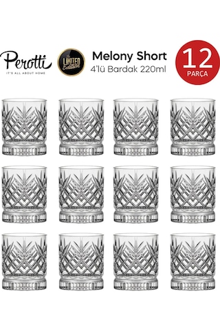 Su Bardak 220 Cc Kristalize Kendinden Desenli Melony Seri