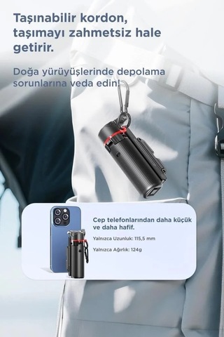 Tripod Çok Amaçlı 360 Derece Kumandalı Selfie Çubuğu L10 Siyah Mobil Ayak Çekim Aleti Yayın Aparatı