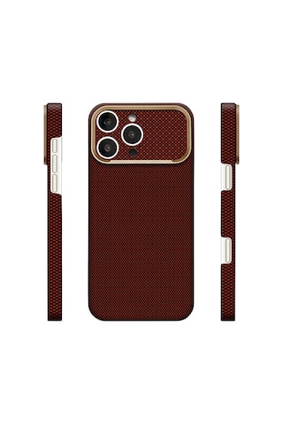 İphone 16 Pro Max Uyumlu Kılıf M-safe Şarj Özellikli Zore Paris Zerre Sert Pc Kapak Bordo