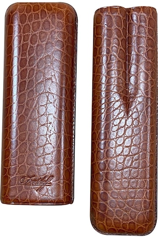 Davidoff Croco Deri Puro Kılıfı Churchill Taba 2li 46ring
