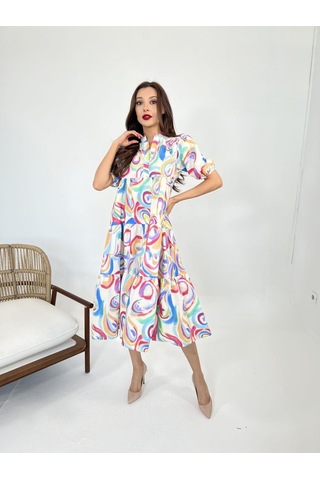Moderie Butik 5522 Elbise-latina Altın