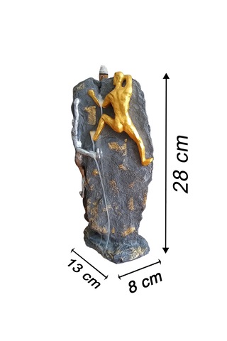 Dağcı Tırmanan Adamlar Biblosu Geri Akış Tütsülük Gold & Gümüş