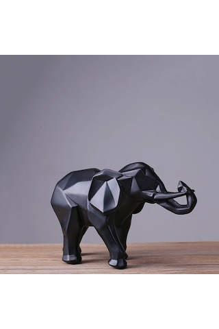 CajuArt Tek Büyük Kübik Fil Ev Ofis Dekoru Modern Biblo Hediye