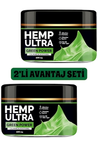 2 Kavanoz Green Power Hemp Cream Jel 2 X 100 Mg