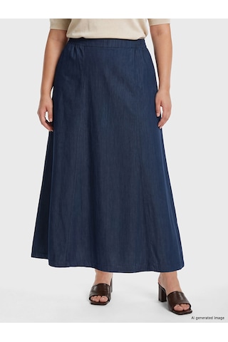 Lcw Grace Siyah Beli Lastikli Kloş Jean Etek