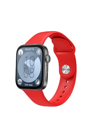 Huawei Watch Fit 3 Krd-11 22mm Silikon Kordon-kırmızı Kırmızı