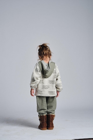 Etnik Desen Kapşonlu 2 Li Takım Haki