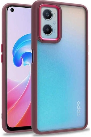 Oppo A76 Kılıf Zore Flora Kapak Kırmızı