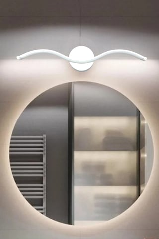 Wave Modern Tasarım Beyaz Renk Gün Işığı Ledli Banyo - Mutfak - S Beyaz