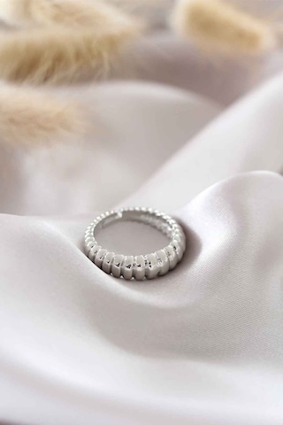 Gümüş Renk Ayarlamalı Burgu Kadın Yüzük - Tj-byk1504 Çok Renkli