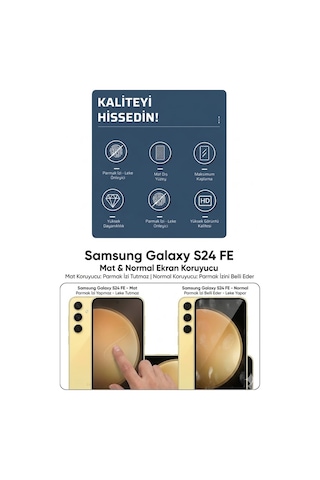Samsung S24 Fe Uyumlu Samsung Galaxy S24 Fe Mat Ekran Koruyucu Mat Ekran Koruyucu Nano Tam Kaplar