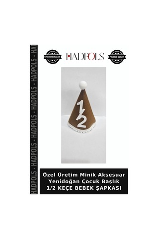 Hadpols Özel Üretim Minik Aksesuar Yenidoğan Çocuk Başlık 1/2 Keçe Bebek Şapkası Çok Renkli