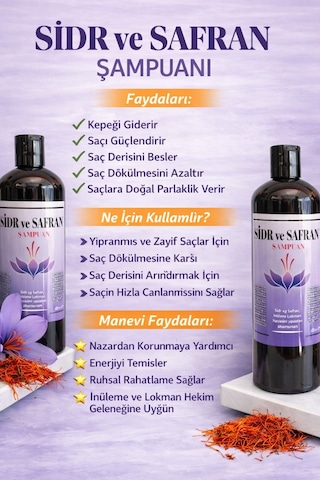 Herbliss Sidr & Safran Özlü Bitkisel Doğal Şampuan 400 Ml
