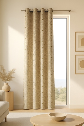 Como Halkalı Fon Perde Kahve 140x260 Kahverengi