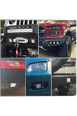 Off Road Led Çalışma Ve Tampon Sis Lambası 4 Adet 12-24v Traktör