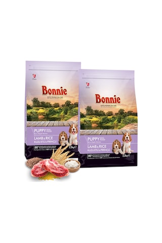 Bonnie Kuzu Etli Yavru Köpek Maması 2 x 2500 G