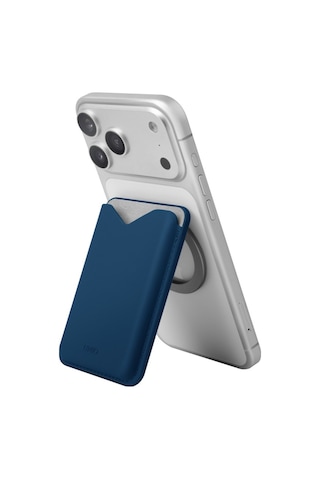 Apple Uyumlu iPhone 17 16 15 Seriler İle Kartlık Lyden Evo Cüzdan İnce Tasarım Standlı Magsafe Özellik Mavi