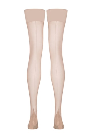 Agent Provocateur Amber 15 Denye Ince Külotlu Çorap, Vintage Stil, Rahat Ve Dayanıklı Şampanya