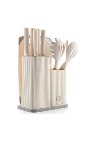 Schafer Forge Bıçak Ve Servis Seti 12 Parça-krem Siyah