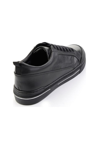 Bambi Siyah Hakiki Deri Erkek Sneaker E01549000303