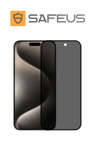 Safeus Tam Kaplayan Hayalet Parmak İzi Bırakmayan Safir Ekran Koruyucu Cam Apple iPhone 15 Pro Uyumlu İle