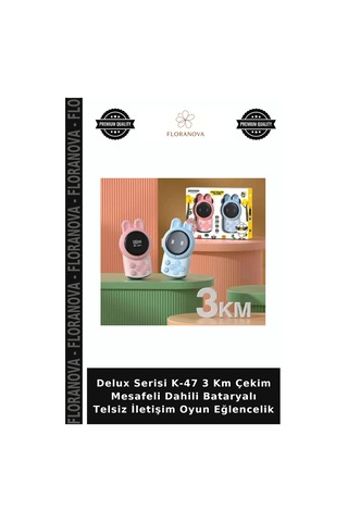 Delux Serisi K-47 3 Km Çekim Mesafeli Dahili Bataryalı Telsiz İletişim Oyun Eğlencelik