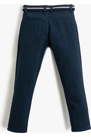 Koton Kumaş Pantolon Slim Fit Kemerli Cepli Beli Ayarlanabilir Lastikli Beli Ayarlanabilir Lastikli Lacivert 3skb40009tw 3SKB40009TW702 Lacivert