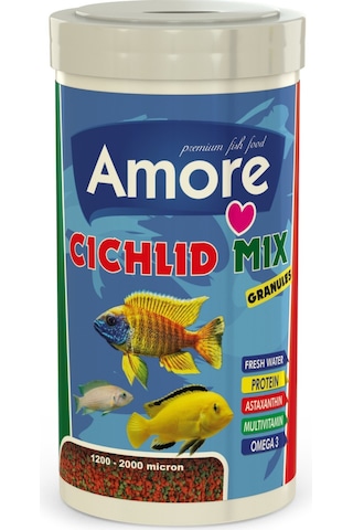 Cichlid Mix Granules 1000ml Karışık Malawi Ciklet Balık Yemi