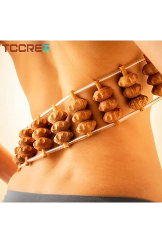 Maoyaya Tam Vücut Masaj Rulosu - Ahşap Halat Sırt Masaj Aleti, Çok Renkli Seçenek Çok Renkli