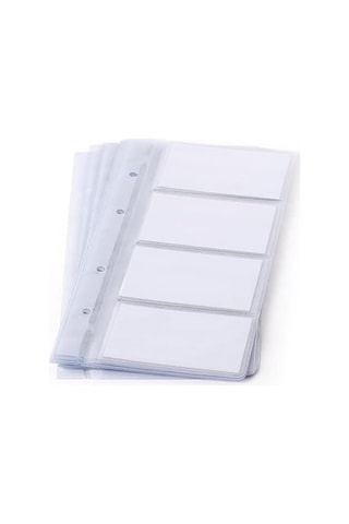 2k Kartvizit Albümü Yedeği 4 Sıralı 96 Kartlık 237 Şeffaf 12x25,5 Cm